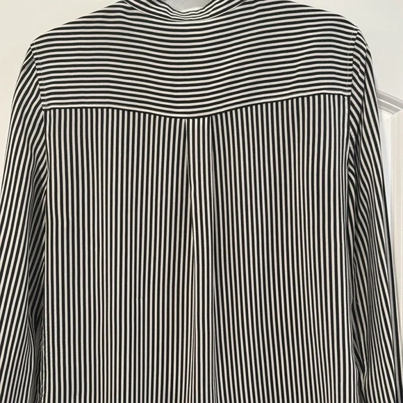 Equipment Black and White Striped Blouse - Picture 3 of 5